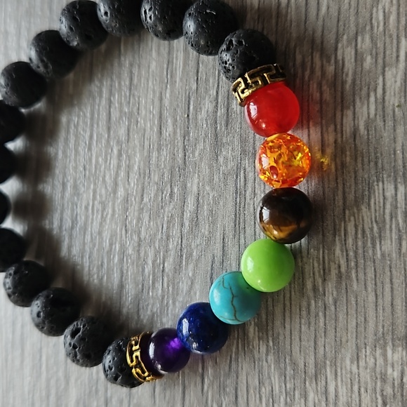 NEW! LAVA STONE SPIRITUAL BRACELET - Picture 3 of 3